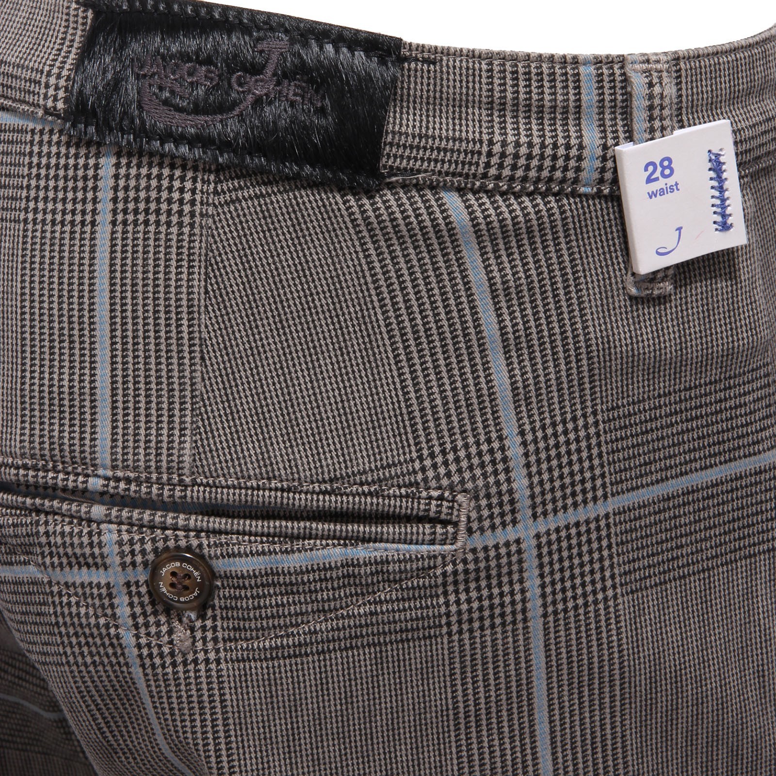 6449AB pantalone donna JACOB COHEN grey/light blue checked trouser woman image 3