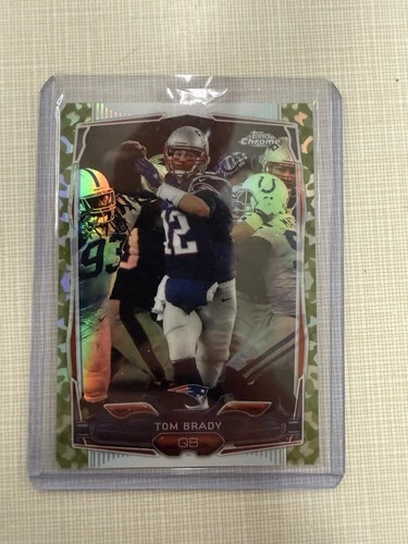 Topps 2014 Topps Chrome Tom Brady #62 STS Camo Refractor /499 Patriots