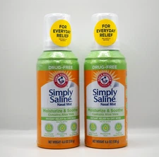 Arm & Hammer Simply Saline Moisturize & Soothe Nasal Mist PACK OF 2