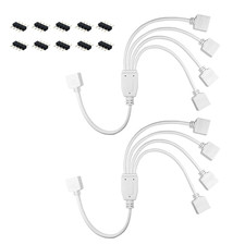 4 Pins Splitter Cable Y-Splitter Four Way for 5050 3528 RGB LED Light Strip wi