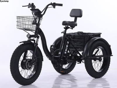 20 Zoll faltbares Elektrodreirad, 500W 48V, Fat Tire E-Trike, Faltdreirad