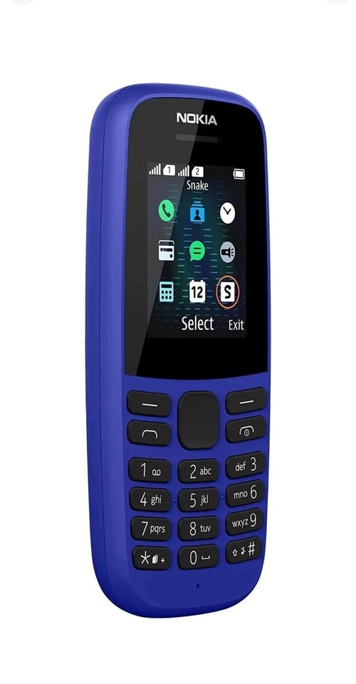 Nokia 105 2019 Dual Sim Telefono Cellulare Gsm Anziani Black Blu - Immagine 4 di 4
