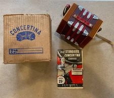 Vintage Silvertone Concertina  Made in Italy Plays...