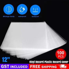 100x Vinyl Record Outer Sleeves 12" LP Clear Plastic 2 Mil Protective Covers
