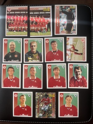 Middlesbrough 1997 Merlin Premier League Aufkleber inkl. Emerson FOLIE und Team