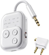 Bluetooth Wireless Transmitter/Receiver Adapter,Supports 2 Headphones 2-in-1...