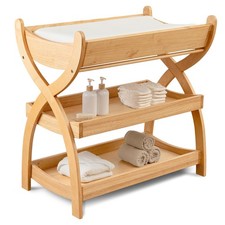 Baby Changing Table - Sturdy Wood Construction, Timeless Look Baby Change Tab...