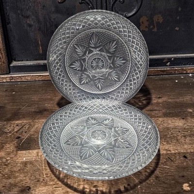 Cristal D'Arques-Durand Clear Salad Plates, Set of 2, Antique Style Dinnerware