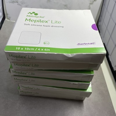 Mepilex Lite 4x4 in (6Boxes  ) Molnlycke Soft Silicone Foam Dressing 