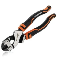 8 Inch Mini Bolt Cutter, CR-V Steel Heavy Duty Wire Cutter with Ergonomic Gri...