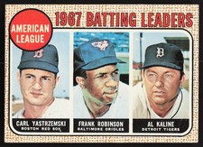 1968 Topps - League Leaders Carl Yastrzemski, Frank Robinson, Al Kaline #2