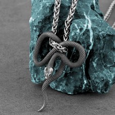 Collana Serpente Placcata Argento, Nuova Di Zecca Con Etichette – Spedizione Veloce E Gratuita!