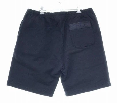 Supreme 20SS TONAL WEBBING SWEAT SHORT NOIR taille L sweat demi pantalon noir B