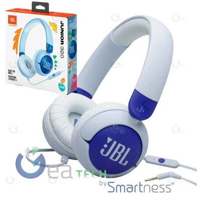 JBL JR 320 CASQUE COMPATIBILE ENFANTS À BANDE AVEC FIL JACK 3.5 | BLEU - Photo 1/3