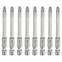 "8-Teilig PH2 Kreuzschlitz-Schraubendreherbit FüR 1/4\" Sechskantschaft 2,6\" Lang"