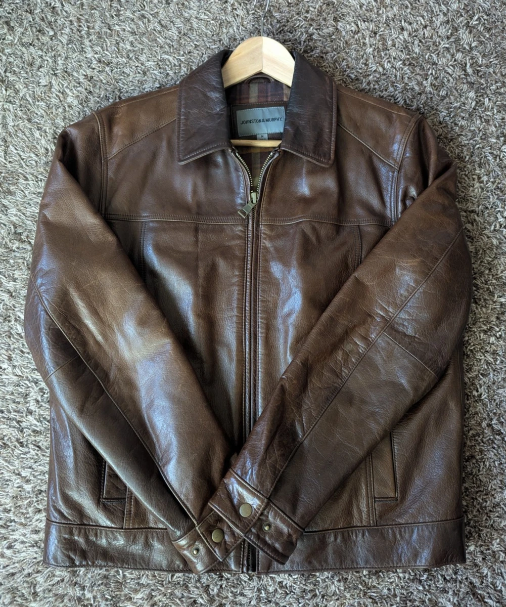 Johnston & Murphy Leather Outer Shell Coats, Jackets & Vests for