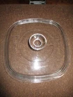 Vtg Pyrex A9C Glass Lid Clear 8" Square Corning Ware Casserole Cover