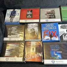 Mystery Audiobooks on CD Lot of 10 Random - Thriller Crime Suspense - Discs Only