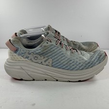 Hoka One One Rincon Gray Blue Red Running Shoes 1102875 PAPB Woman's Size 9