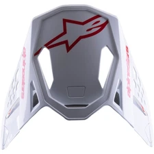 Alpinestars Supertech M8 Visor - Radium 2 - Gloss Red/White 8981523-3012-OS