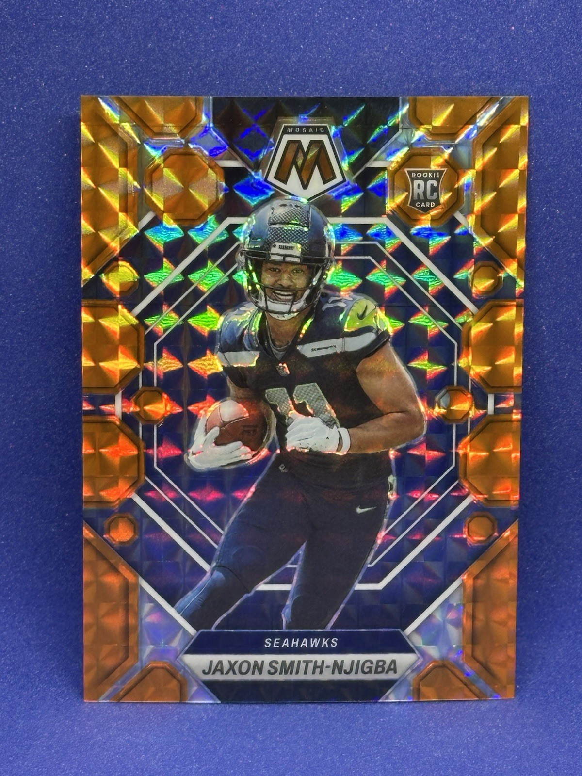 2023 Mosaic - Rookies Jaxon Smith-Njigba #331 Orange Mosaic Prizm /199 (RC)