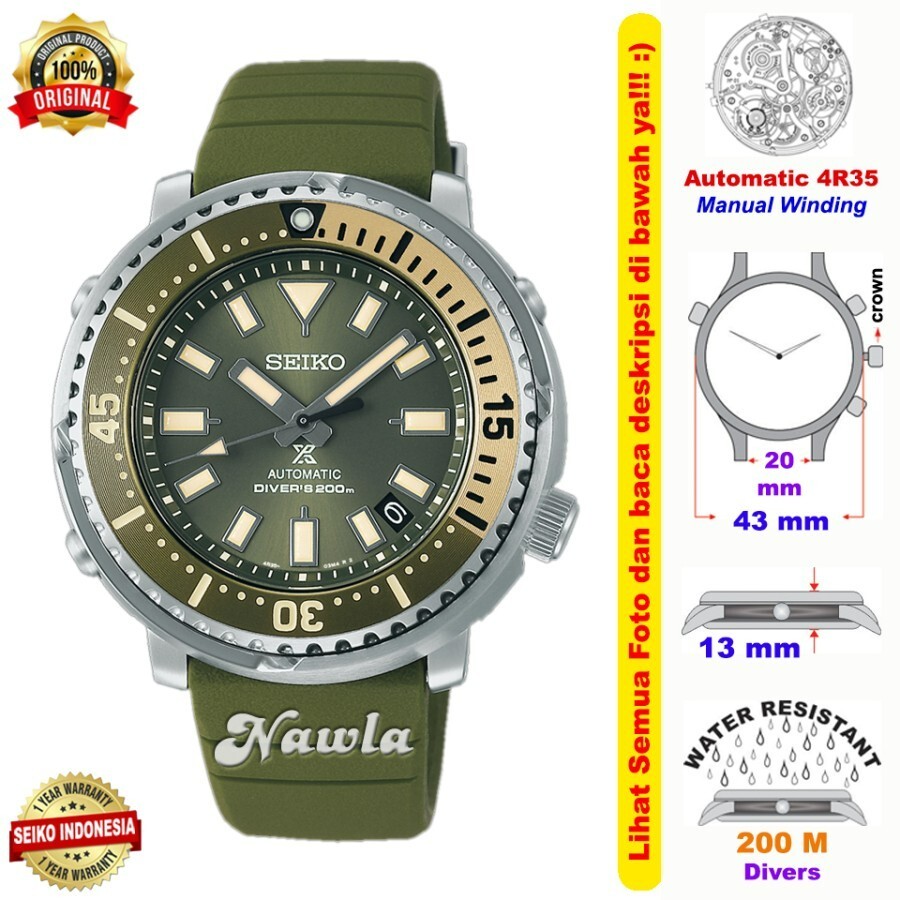Brand New Seiko Prospex Tuna Safari SRPF83K1 Olive Green Automatic