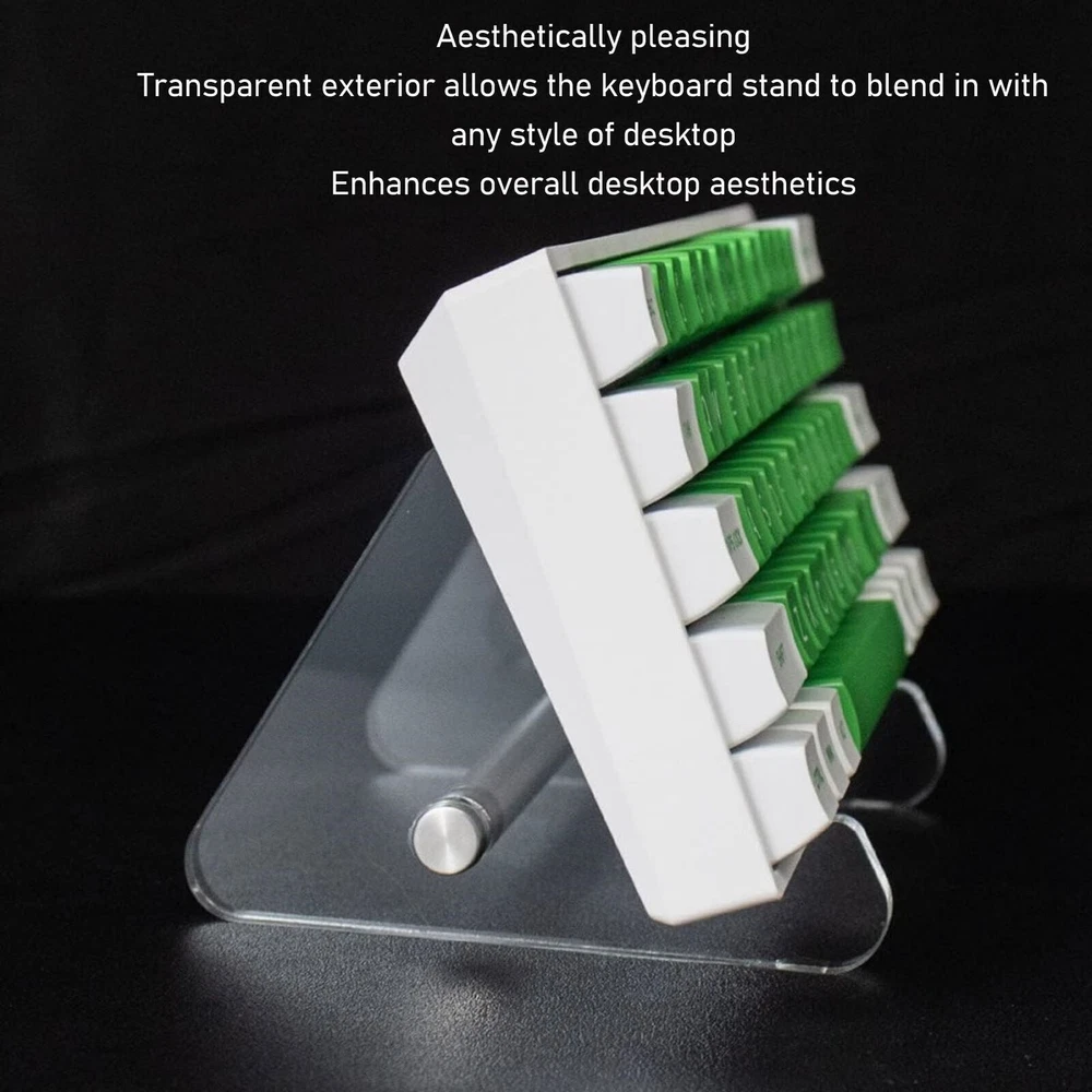 Multipurpose Detachable Transparent Acrylic Mechanical Keyboard Storage Stand for Organized Workspace