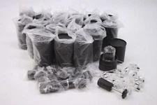 Lot of 20 Clear Perfume Bottles With Metal Caps and Cases