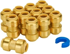 EFIELD 12 PCS 1/2" X 1/2"  PUSH FIT COUPLINGS FITTINGS, Lead Free