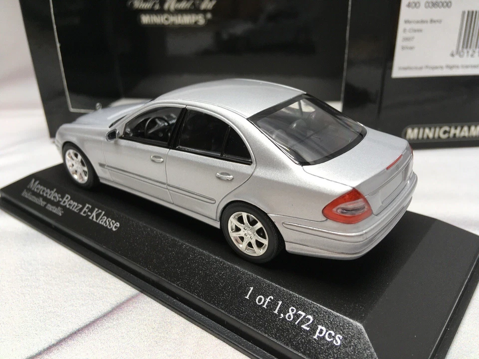 🇺🇦 1:43 Minichamps W211 Mercedes Silver  e320 211 2005 E E63 2002 Restyle E200 - Image 3 of 4