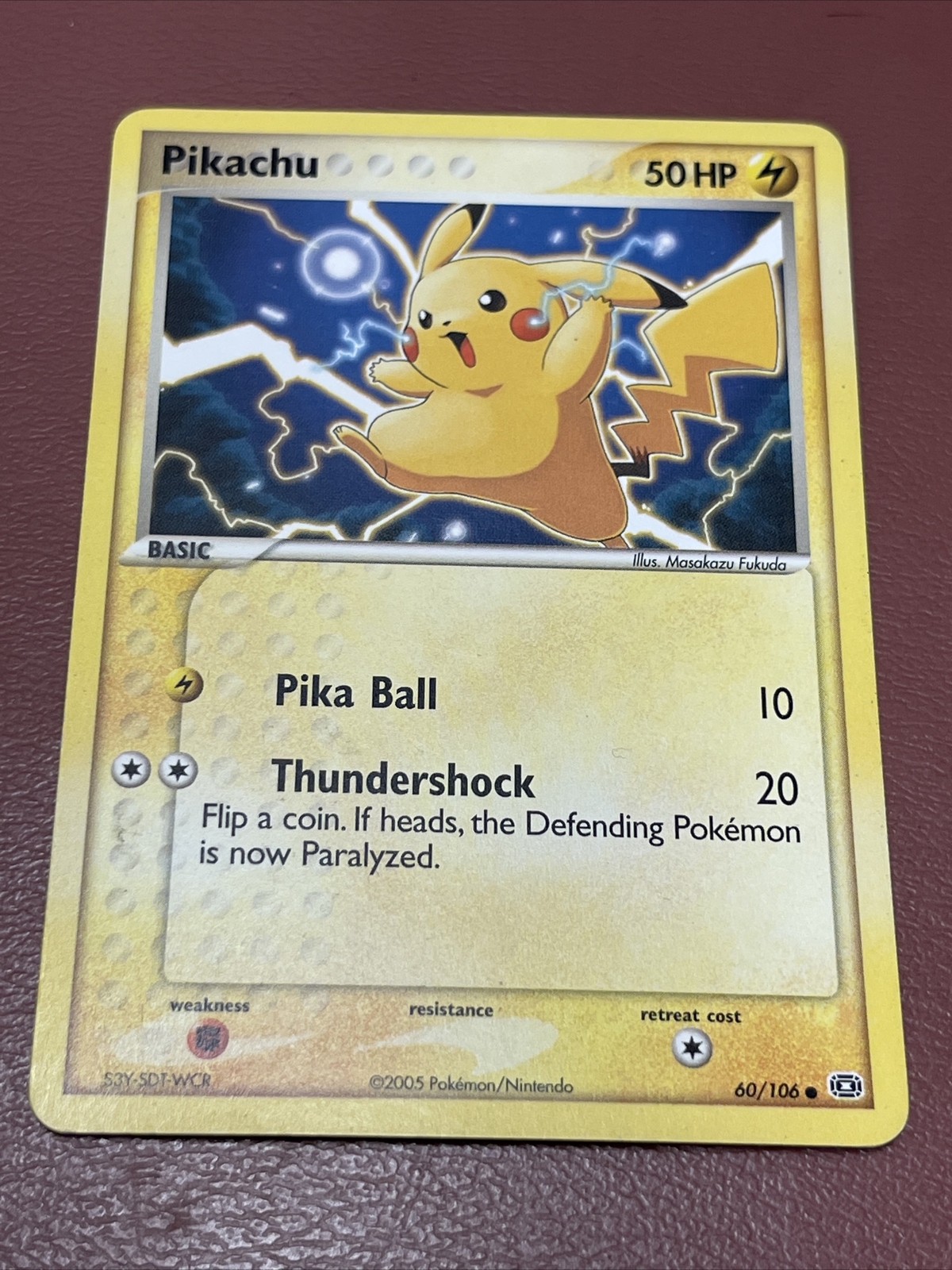 Vintage Pikachu 60/106 NM 2005 Emerald Pokemon Trading Card