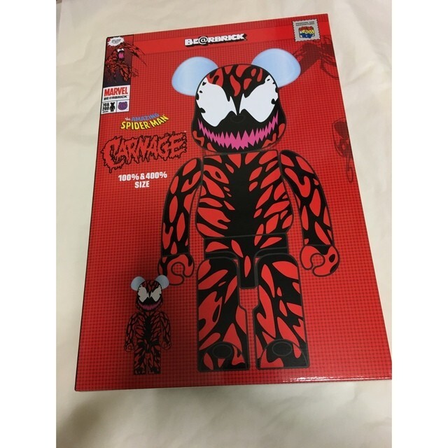 BE@RBRICK - Be@brick CARNAGE 100％ & 400％ MEDICOM TOY BE@RBRICK CARNAGE SPIDER-MAN spiderman 400