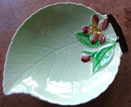 vintage CARLTON WARE apple blossom flower pin trinket or jam dish art deco -10 - Picture 2 of 4