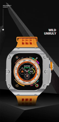 Titanium Alloy Case+Silicone Strap MOD KIT For Apple Watch Ultra /Ultra 2 3 49mm - Picture 12 of 44