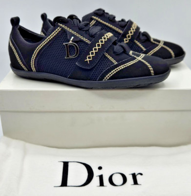 Christian Dior Women's Black Fabric Sneakers EU35.5 US5.5 RARE