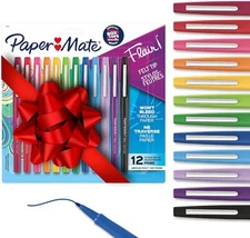 Paper Mate 74423 Felt Tip Porous Point Pen 0.7 mm  - Med,  (12/PK) New