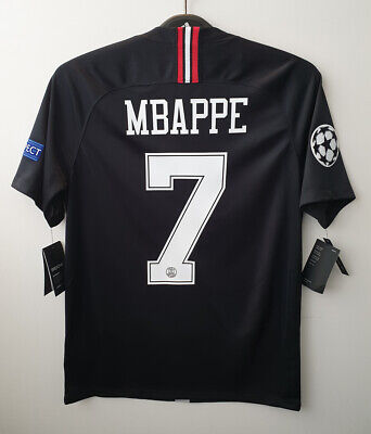 Paris Saint Germain PSG 2018/2019 Black Third Kit Jersey Mbappe