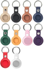 Leather Case Cover for Apple AirTag Tracker Keychain Sleeve Shell Skin Air Tag