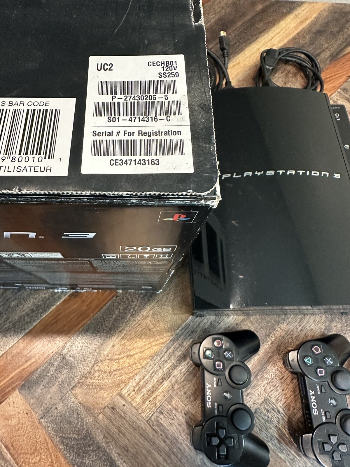 Sony Playstation 3 PS3 Fat 20GB Backwards Compatible Console Bundle CECHB01 eBay