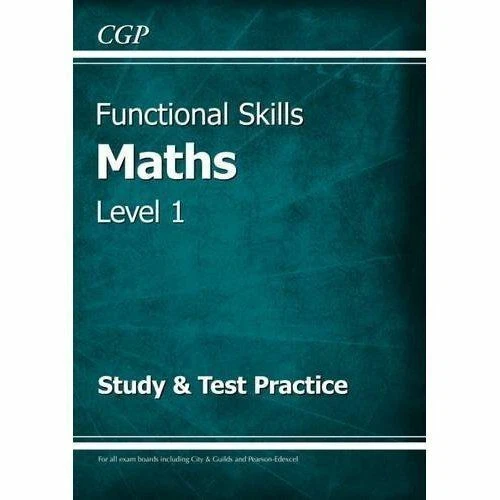 Functional Skills Maths Level 1 - Study & Test Practic by CGP New Paperback Book