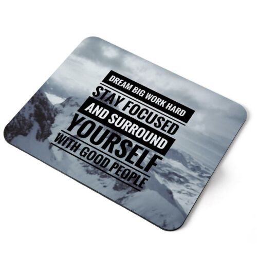 Mouse Mat Pad - Dream Big Work Hard Student Quote Laptop PC Desk Office #16967 - Picture 1 of 1