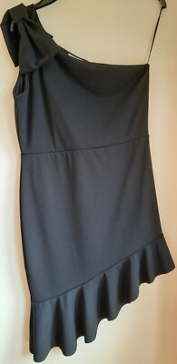open lace back dress One Shoulder Bow Long Dress  Mieka Boutique