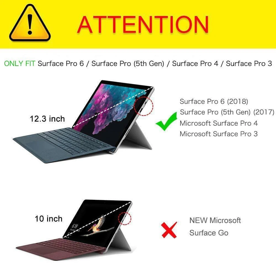 Case For Surface Pro 7 Plus / Pro 6 / Surface Pro 2017 / Pro 4 Folio Stand Cover - Image 2 of 3