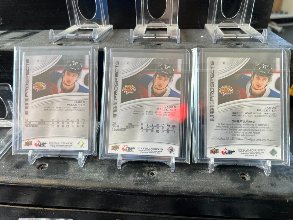 2019-20 SP Game Used CHL #6 Jakob Pelletier/10* /199 Autographs Moncton Wildcats - Image 2 of 4