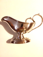 Grande salsiera 40cl ALPACCA SILVER PLATED c 1950 Ex Hotel SAVOIA #oldmoney