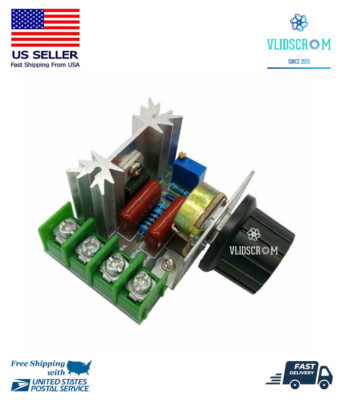 2000W 110V AC SCR Voltage Regulator Adjustable Motor Speed Control Controller