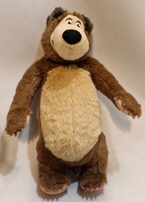 Mascha und der Bär Teddy 10 Zoll 2016 Plüschtier Kuscheltier von Simba Toys Sehr guter Zustand