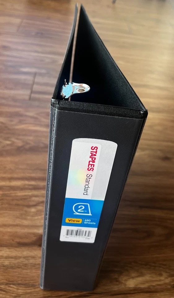 Carpeta grapas resistente 2" 3 anillos vista carpeta negra (24684) 82679 Foto 2 de 3