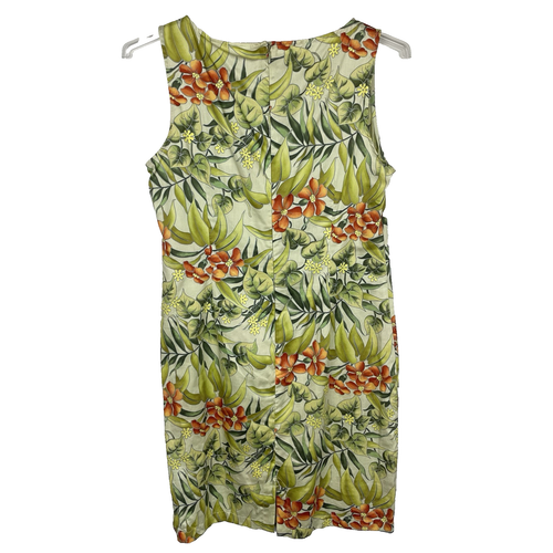 Pataloha Patagonia Hawaiian Dress Women Size 14 Green Floral Tropical Resort NWT - Picture 2 of 10
