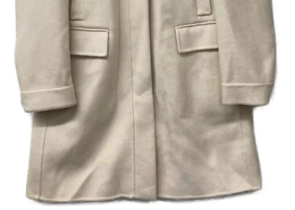 LORO PIANA 100% Baby Cashemere Beige Coat With Fox Fur Womens